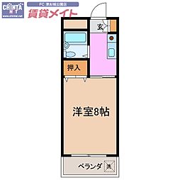 サンロイヤル東丸之内 1Kの間取図画像