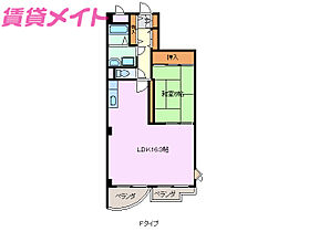 シャトーカワイ  ｜ 三重県津市丸之内養正町（賃貸マンション1LDK・4階・55.65㎡） その2