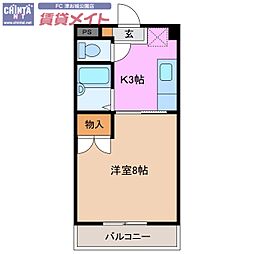 間取図画像 1K