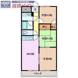 🉐敷金礼金0円！🉐リパルティーレ津新町　B棟