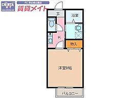 エル・レマンソ 1Kの間取図画像