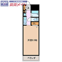 サンロイヤル東丸之内 1Kの間取図画像