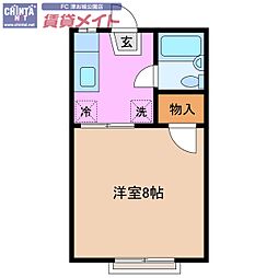 コーポ・ボナール 1Kの間取図画像