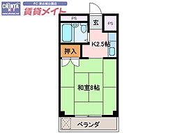 コート江戸橋 1Kの間取図画像
