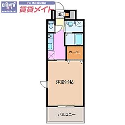 ファーストステージU 1Kの間取図画像