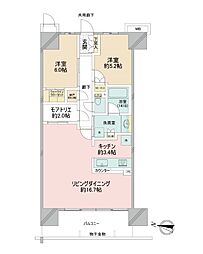 リビオシティ西葛西親水公園 2SLDKの間取図画像