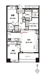 ライオンズプラザ西大島駅前 2SLDKの間取図画像