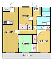 ルミエール壱番館 502 ｜ 福岡県柳川市金納25-1-2（賃貸マンション3LDK・5階・85.50㎡） その2