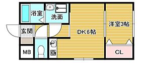 大阪府大阪狭山市西山台3丁目（賃貸マンション1DK・2階・25.74㎡） その2