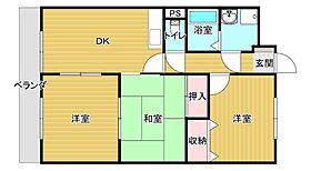 エスポワール平田 202 ｜ 佐賀県唐津市和多田本村（賃貸マンション3DK・2階・61.00㎡） その2