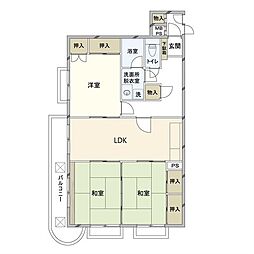 サンモリッツ別院 3LDKの間取図画像