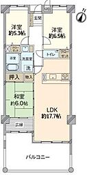 ソリーナ浅川学園台 3LDKの間取図画像