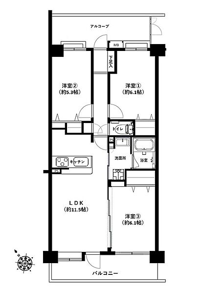 間取りを拡大表示