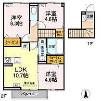 ソレイユ・ミリマ  ｜ 広島県福山市御幸町大字森脇（賃貸アパート3LDK・2階・63.71㎡） その2