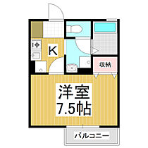 メゾン・シャンテ  ｜ 長野県塩尻市大字広丘堅石（賃貸アパート1K・2階・25.28㎡） その2