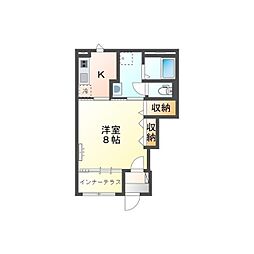 TAKE‐G（テイク　グラン） 1階1Kの間取り