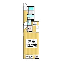 ルミエール赤羽 1Kの間取図画像