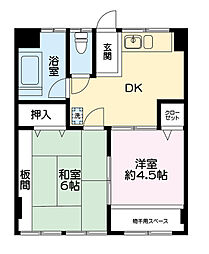 第二浅岡ビル 2DKの間取図画像