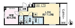 第三親和ビル 1LDKの間取図画像