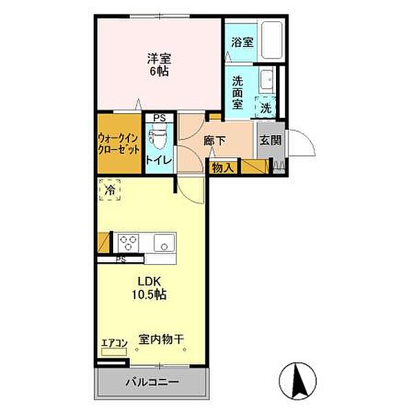 フォルトゥ－ナ 303｜千葉県流山市駒木(賃貸アパート1LDK・3階・42.66㎡)の写真 その2