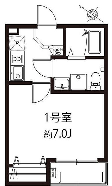 モダンライト北柏 101｜千葉県柏市根戸(賃貸アパート1K・1階・22.03㎡)の写真 その2