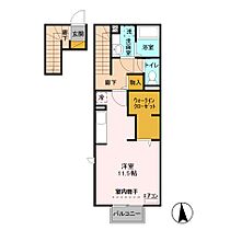 千葉県流山市大字東深井287-1（賃貸アパート1R・2階・41.45㎡） その2