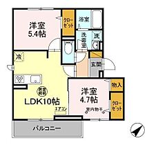 千葉県流山市市野谷404-3（賃貸アパート2LDK・3階・47.58㎡） その2