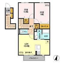 千葉県野田市山崎2096-1（賃貸アパート2LDK・2階・55.02㎡） その2