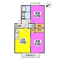 メロディハイツ乙金 201 ｜ 福岡県大野城市乙金３丁目6-20（賃貸アパート2LDK・2階・54.00㎡） その2