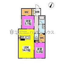 S-room曰佐 1階部分 ｜ 福岡県福岡市南区曰佐５丁目14-3（賃貸アパート2LDK・1階・62.28㎡） その2