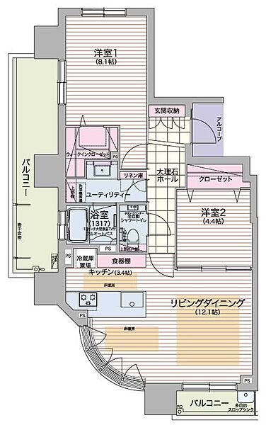 間取りを拡大表示
