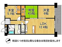 ユニライフ垂水千代が丘 3LDKの間取図画像