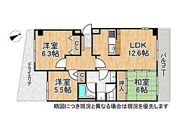 グラン・パレ舞子 3LDKの間取図画像
