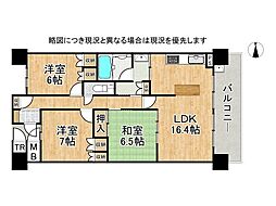 ルネ・ヒルトップフラッツ 3LDKの間取図画像