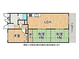 ネオハイツ垂水 3LDKの間取図画像
