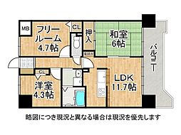 プレステージ明石藤江駅前2 3LDKの間取図画像