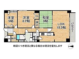 ネクステージ西神中央C棟 3LDKの間取図画像