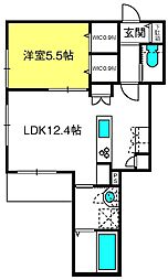 ＰＡＣＥ　ＥＳＴ 2階1LDKの間取り