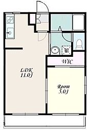 ホワイトハイツ 1LDKの間取図画像