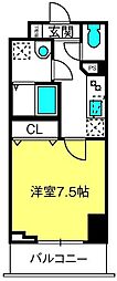 LIBRGRANT大宮 1Kの間取図画像