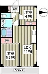 ホワイトパレス大宮 2LDKの間取図画像