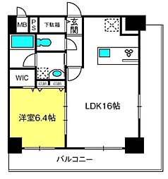 浦和パラディア 1LDKの間取図画像