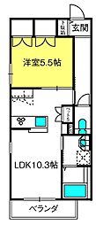 ComfortMaison浦和元町 1LDKの間取図画像