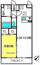 ロイヤルローズ 1LDKの間取図画像