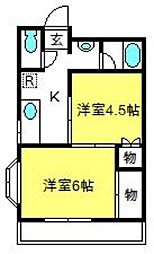 サングリーン坂戸 2Kの間取図画像