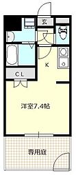 新都心HB ワンルームの間取図画像