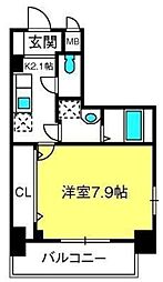 メルヴェーユ 1Kの間取図画像