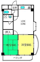 T&S司ハイム南浦和 2LDKの間取図画像