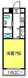 パンテオン 1Kの間取図画像