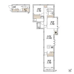 Sanctuary Garden 3LDKの間取図画像